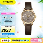 西鐵城（CITIZEN）手表 光動(dòng)能男表女表簡(jiǎn)約時(shí)尚商務(wù)情侶表情人節禮物 EW2593-10X