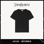 YSL圣羅蘭【禮物】女士MONOGRAM羊毛針織T恤黑色 黑色 S