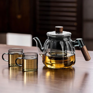 語森憶玻璃泡茶壺2024新款茶水分離大容量加厚耐高溫泡茶器家用高檔 巧沐壺（黑色）700ml2杯 601mL700mL