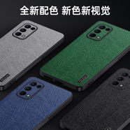 洛水適用于oppoA72手機(jī)殼A93S保護(hù)套樹紋A78 4G皮革A97全包防摔A9 桉樹灰 PP A8