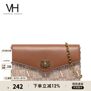 VANESSA HOGAN VH女包太陽(yáng)神系列貝倫信封包輕奢斜挎包鏈條包七夕禮物送女友 黃棕色