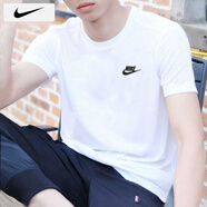耐克（NIKE）短袖男士 25夏季新款運(yùn)動服裝跑步健身衣純色棉質(zhì)半袖圓領(lǐng)休閑T恤 AR4999-101/全棉親膚 2XL 【185】體重170~190斤左右