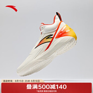 安踏KT3 team｜籃球鞋男夏季湯普森防滑減震男戶外實戰(zhàn)比賽運動鞋子 【進擊5BM】象牙白/火焰橙紅-1 43