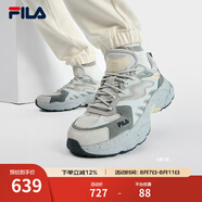 斐樂（FILA）蕨草鞋F(xiàn)ERN男鞋戶外老爹鞋休閑鞋時尚舒適運動鞋 南極灰/野生鴿-AW 42