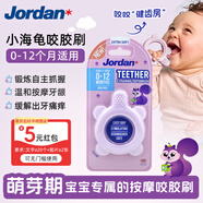 Jordan小海龜嬰兒磨牙棒小月齡防吃手安撫咬咬膠0-3-6-12個月口欲期紫色