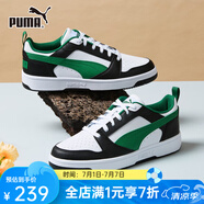 彪馬男鞋女鞋運(yùn)動(dòng)防滑耐磨透氣休閑板鞋 392328 黑色-白-深綠色 392328-23 37 (鞋內(nèi)長230mm)