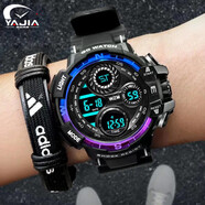 雅伽男士潮流風(fēng)爆款手表學(xué)生黨大表盤(pán)多功能戶(hù)外運動(dòng)防水LED電子腕表