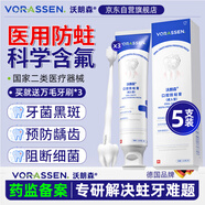 沃朗森醫(yī)用含氟牙膏狀成人防蛀脫敏蛀牙洞修復齲齒護牙素涂氟抑菌去口臭抗過敏糊劑護齦美白牙齦出血補牙固齒