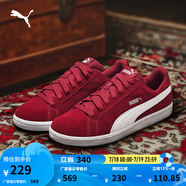 彪馬（PUMA）經(jīng)典復(fù)古百搭休閑板鞋男女同款簡(jiǎn)約運(yùn)動(dòng)鞋SMASH 361730 藏紅色-白-18 36