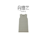 丹德蘭法式復(fù)古條紋吊帶連衣裙女純欲風(fēng)無袖背心長裙子-1278 條紋色 S （85-105）