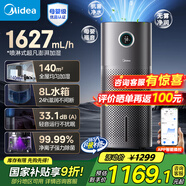 美的（Midea）無霧空氣加濕器凈化家用母嬰專用臥室靜音除菌小型工業(yè)霧化器空調(diào)風(fēng)扇伴侶女生禮物國(guó)家補(bǔ)貼U15