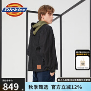 dickies夾克多口袋拼接撞色外套 男士休閑百搭長(zhǎng)袖薄外套10103 黑色 M