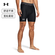 安德瑪（UNDERARMOUR）HeatGear男子強(qiáng)力伸縮型透氣訓(xùn)練運(yùn)動(dòng)緊身短褲1361596 黑色002 L