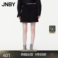 JNBY/江南布衣夏季半身裙女工裝風(fēng)棉質(zhì)通勤A型短裙休閑5O5D15340 001/本黑 S