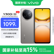 vivo Y300i 全面抗摔金剛盾玻璃 6500mAh超薄藍海電池 400%雙揚大音量 多場(chǎng)景NFC 手機 鈦色 8GB+128GB