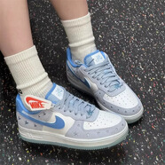 耐克（NIKE）Air Force 1 LowAF1女鞋冰藍(lán)色低幫星星板鞋休閑百搭耐磨防滑 HQ8051-400 36.5