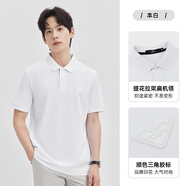 SEPTWOLVES七匹狼短款翻領(lǐng)T恤男士2025夏季時(shí)尚休閑條紋短袖 803(本白) XL 175/92A