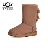 UGG秋季新款女士舒適保暖蝴蝶結(jié)款短筒雪地靴1153475RYK|淺橡棕色 38