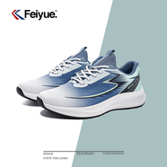 FeIyue2025夏季新款軟底透氣情侶飛織網(wǎng)面鞋運(yùn)動(dòng)鞋戶外男女款 白綠蘭 42