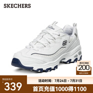 斯凱奇（Skechers）女鞋小白熊女士休閑鞋子厚底增高百搭運(yùn)動(dòng)軟底老爹鞋女99999863 白色/海軍藍(lán)色/WNV 38