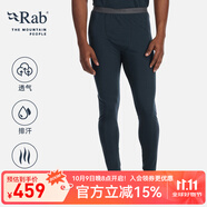 Rab新品戶外運(yùn)動(dòng)輕量美利奴羊毛彈力透氣排汗舒適功能速干褲 QBL-36 黑灰色BEL M