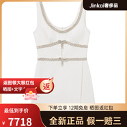 Self-Portrait純色收腰U型領(lǐng)短款無(wú)袖連衣裙女款純凈白 純凈白 L 10