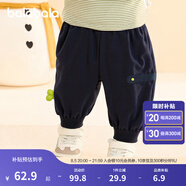 巴拉巴拉童裝寶寶褲子兒童長(zhǎng)褲嬰兒2025冬裝男童女童運(yùn)動(dòng)褲搖粒絨加厚時(shí)尚 深藍(lán) 90