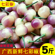 新鮮七彩椒廣西五彩椒燈籠椒新鮮蔬菜五色可腌制泡椒辣椒 5斤中大果