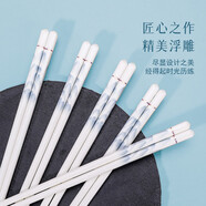 索優(yōu)特 景德鎮陶瓷筷描金筷子家用耐高溫易清洗不變形防霉高檔送禮餐具 千里江山陶瓷筷子-10雙+飯勺1個(gè) 無(wú)規格