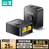 山澤RJ45網(wǎng)絡(luò )切換器 二進(jìn)一出/一進(jìn)二出內外網(wǎng)轉換器自由切換免插拔 電腦網(wǎng)絡(luò )共享切換器  單個(gè) QHQ-01