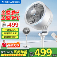 艾美特（AIRMATE） 空氣循環(huán)扇家用電風(fēng)扇空氣對流式搖頭渦輪換氣扇大風(fēng)量落地扇節(jié)能風(fēng)扇黑白天鵝 白天鵝36檔升級CA23-RD7