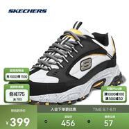 斯凱奇Skechers男威神V明星同款老爹鞋51286黑色/灰色BKGY 43 