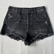 CAT牛仔短褲 修身熱褲 女褲 ckjeq0 黑色 26 _160_62