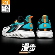361°男鞋運動(dòng)鞋子男春季輕便軟底透氣網(wǎng)面跑步鞋361度戶(hù)外時(shí)尚休閑鞋 羽毛白/烏黑色 44