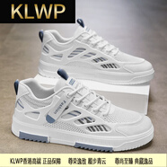 KLWP香港【輕奢男鞋】高檔品牌2025夏季新款透氣網(wǎng)鞋子男士休閑鞋 白蘭 44