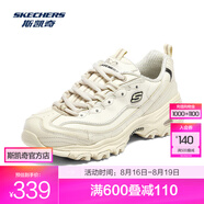 斯凱奇（Skechers）小白熊丨老爹鞋透氣增高低幫復(fù)古小白鞋男鞋潮流休閑百搭運(yùn)動(dòng)鞋 女-乳白色/OFWT 37.5