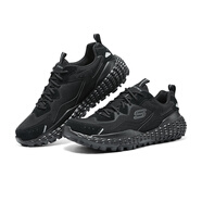 SKECHERS男士新款復(fù)古厚底緩震舒適緩震休閑運(yùn)動(dòng)鞋防滑耐磨慢跑鞋 894280 全黑色/BBK 39.5 (250mm)