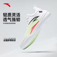 安踏（ANTA）【KAI 1 TEAM】凱里·歐文團(tuán)隊(duì)款籃球鞋外場低幫運(yùn)動(dòng)鞋 純凈白/熒光夜光綠-1 44 (男10碼)