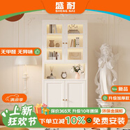 盛耐鋼制2米高書柜簡約置物柜現(xiàn)代家用書房鐵藝書架客廳玻璃門展示柜