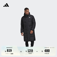 adidas 530蓬拒水防潑防風保暖戶外鴨絨羽絨服男女阿迪達斯輕運動   黑色   L