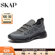 圣伽步skap2024春季新款商場同款氣墊厚底運(yùn)動(dòng)休閑男鞋A5M05AM4 深灰 43