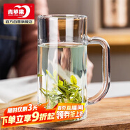 青蘋(píng)果帶把茶杯水杯 啤酒杯扎啤杯 無(wú)鉛玻璃杯飲料杯可樂(lè )杯 320ML