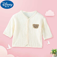 迪士尼（Disney）寶寶長(cháng)袖開(kāi)衫夏季薄款男女兒童防曬衣遮陽(yáng)套裝純棉嬰兒外套上衣 米色--紗布開(kāi)衫 66碼 均碼