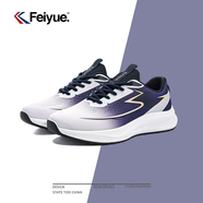 FeIyue2025夏季新款軟底透氣情侶飛織網(wǎng)面鞋運動(dòng)鞋戶(hù)外男女款 白藏青 37