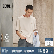 森馬短袖T恤男夏季精致刺繡情侶裝中性上衣吸濕速干109324100205