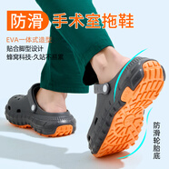 潔麗雅手術(shù)室洞洞鞋男士夏季外穿防滑沙灘涼鞋厚底EVA防臭醫(yī)用拖鞋男 灰色 【蜂窩防滑、久站不累】 44-45 【適合43-44碼】