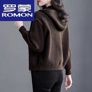 羅蒙（ROMON）媽嗎短款雙面絨毛呢大衣女士秋冬2023年新款高級(jí)感洋氣小個(gè)子外套 M 推薦85-105斤 均碼 咖色