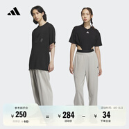 adidas情侶款加厚毛圈直筒束腳運(yùn)動(dòng)褲男女阿迪達(dá)斯官方輕運(yùn)動(dòng)   金屬灰   L