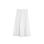 納琳雅Nalinya2025夏季連衣裙小個(gè)子條紋t恤半身裙減齡漂亮洋氣兩件套 白色半身裙 M 【建議45/55KG】