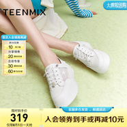 天美意鞋子女鞋商場(chǎng)同款舒適網(wǎng)面拼接休閑小白鞋春秋款BI811BM4 白色 39